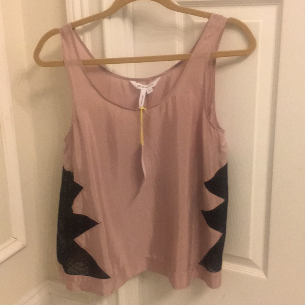 BCBG Generation tank top with mesh side